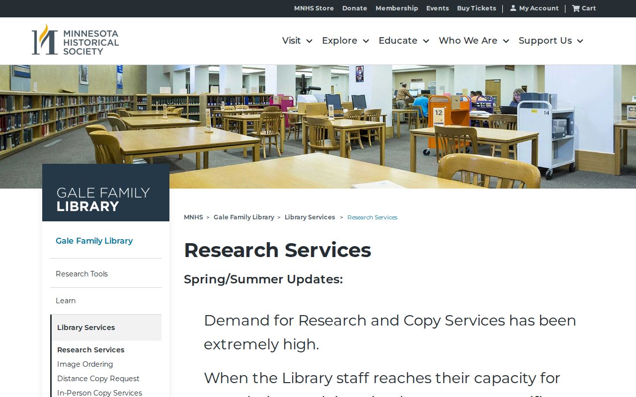 Lino Lakes city directory research and interlibrary-loan services at MNHS