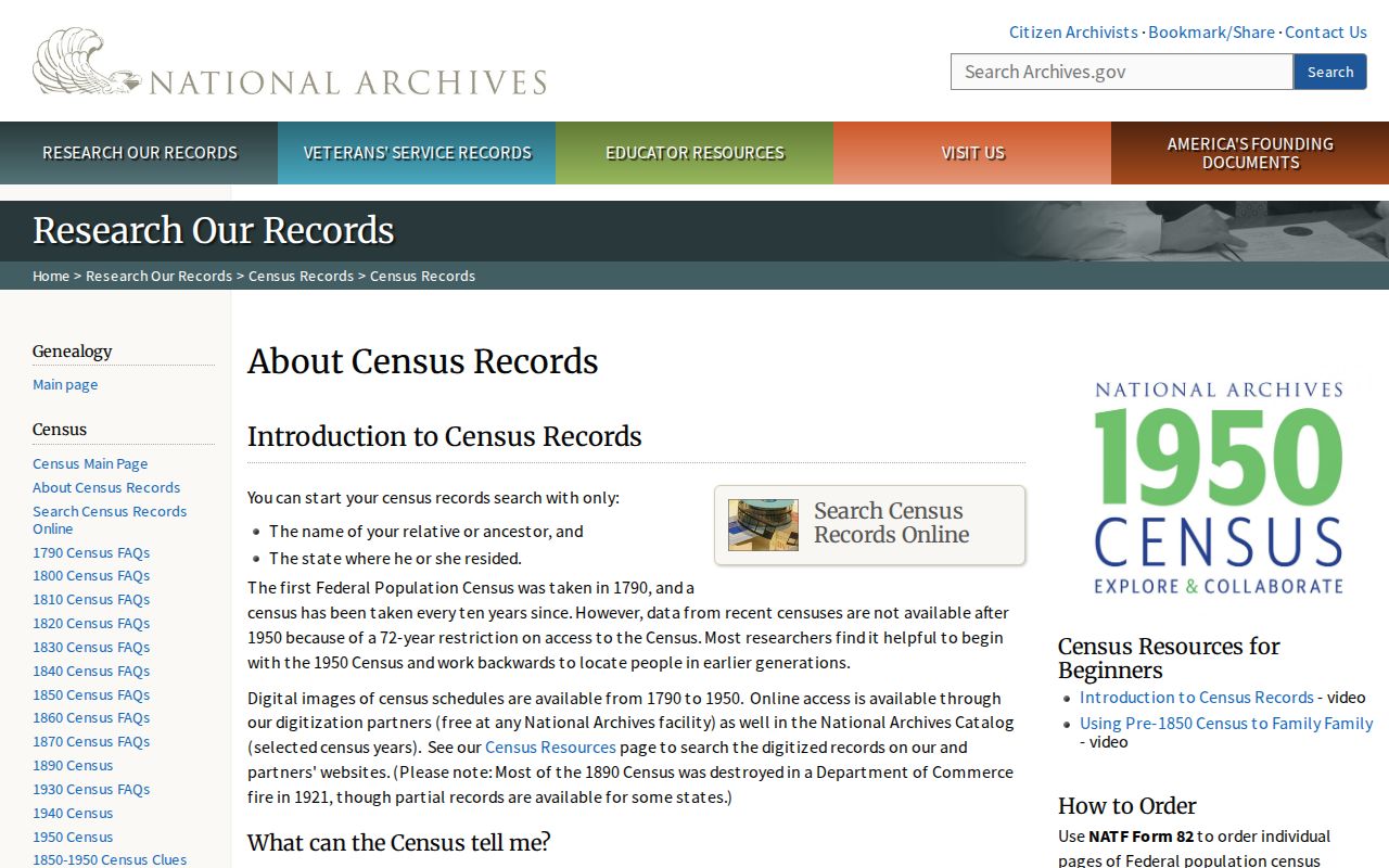 Lino Lakes previous residents census records guidance from the National Archives